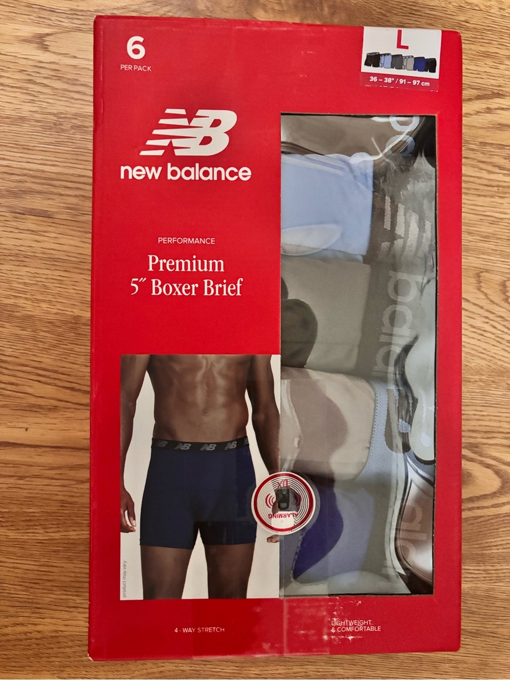 New Balance FIVE Pack Men's Boxer Briefs - Blue, Gray, Tan